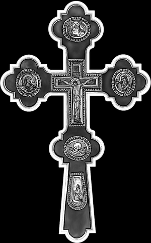 крест с маленьким распятием - картинки для гравировки